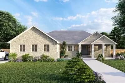 Ranch Home Plan with 3-Beds on Main Level and Optional 3-Bed ADU on Lower Level