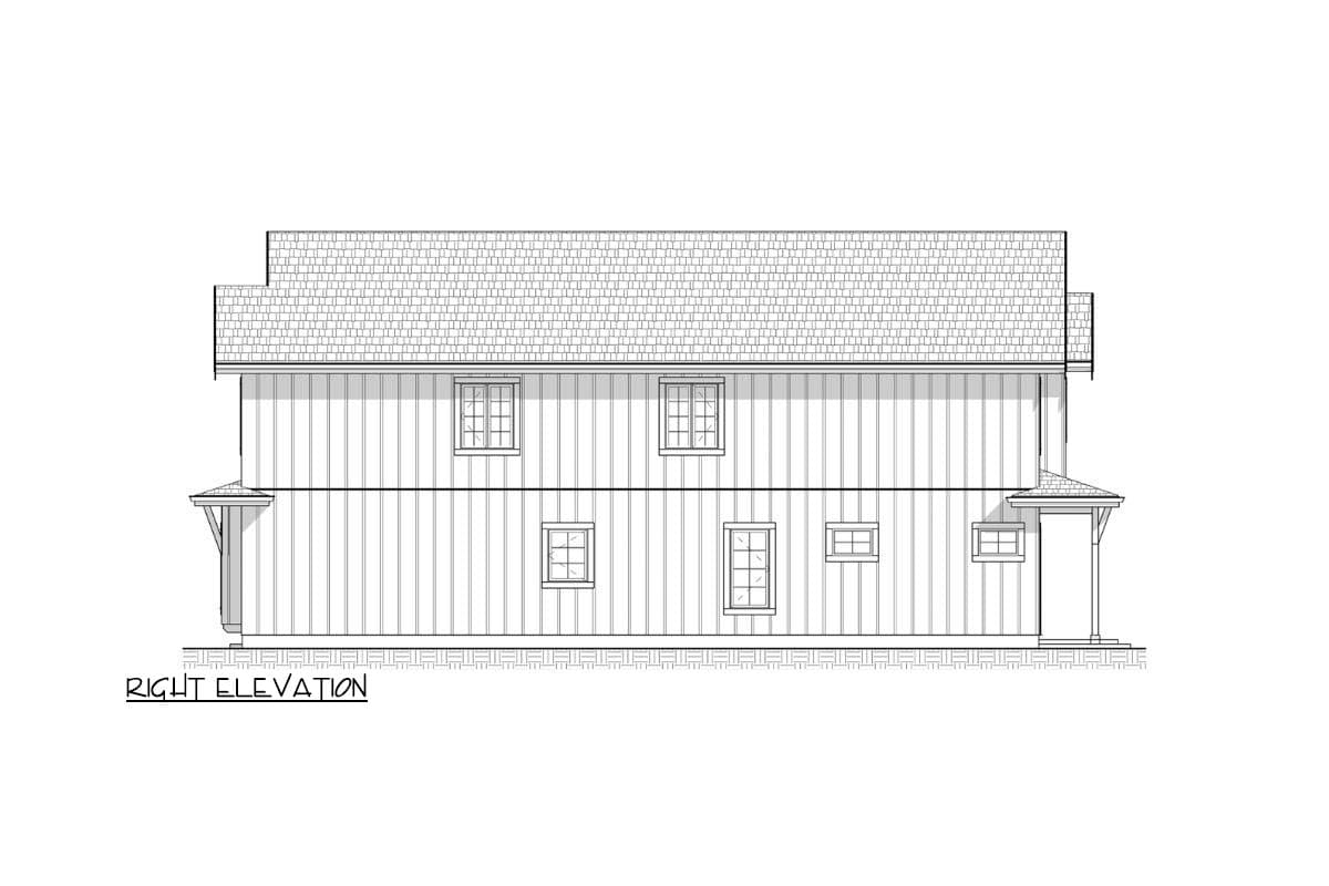 Plan 330000WLE: 22-Foot-Wide 4-Bedroom Farmhouse Plan - Image #6 - Country, Craftsman, Farmhouse, New American