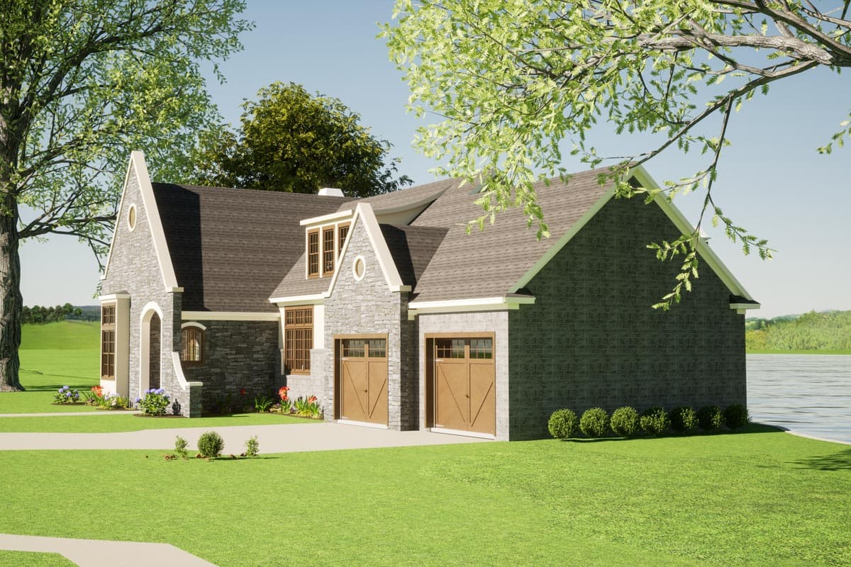 Plan 86373HH: Transitional European House Plan with Finished Basement and Large Rear Porches - Image #5 - European, Southern, Traditional, Transitional