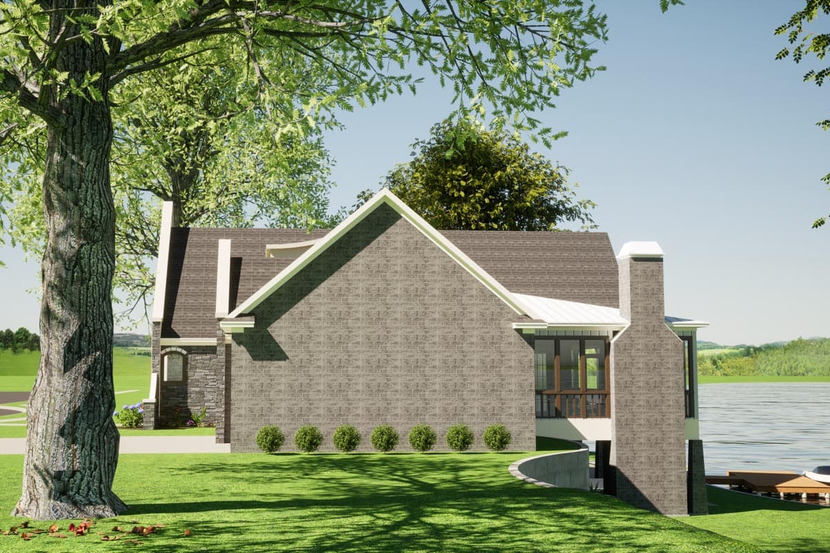 Plan 86373HH: Transitional European House Plan with Finished Basement and Large Rear Porches - Image #6 - European, Southern, Traditional, Transitional