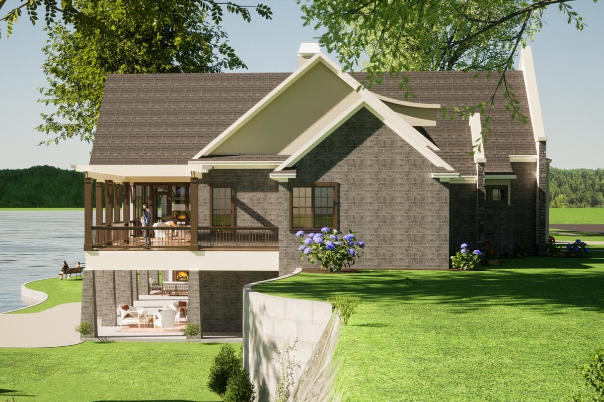 Plan 86373HH: Transitional European House Plan with Finished Basement and Large Rear Porches - Image #12 - European, Southern, Traditional, Transitional