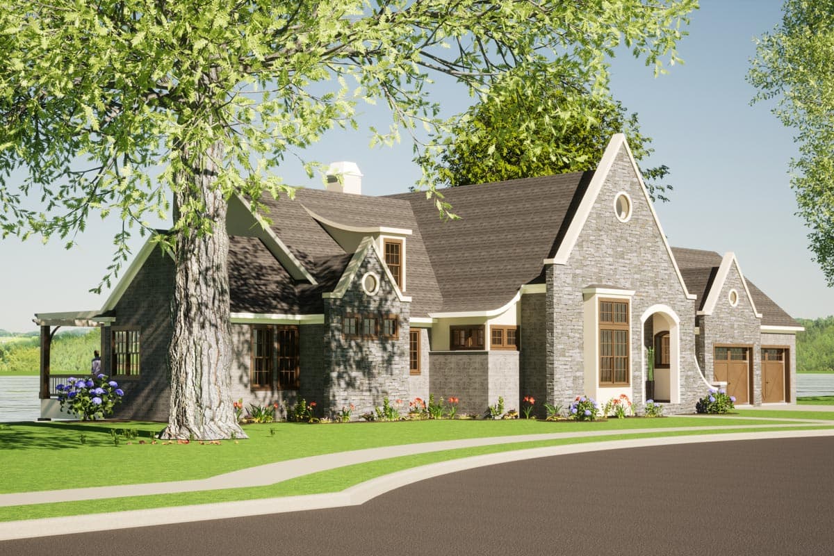 Plan 86373HH: Transitional European House Plan with Finished Basement and Large Rear Porches - Image #14 - European, Southern, Traditional, Transitional