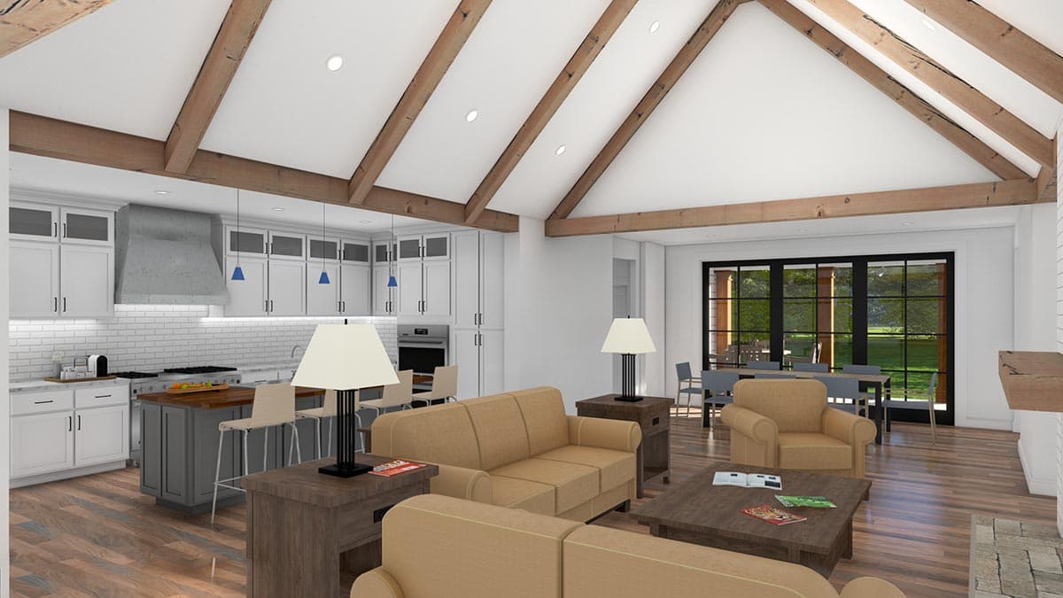 Plan 29917LDG: 3-Bed Country Craftsman House Plan With U-Shaped Kitchen - 2790 Sq Ft - Image #6 - Country, Craftsman, Modern Farmhouse, New American, Ranch, Traditional