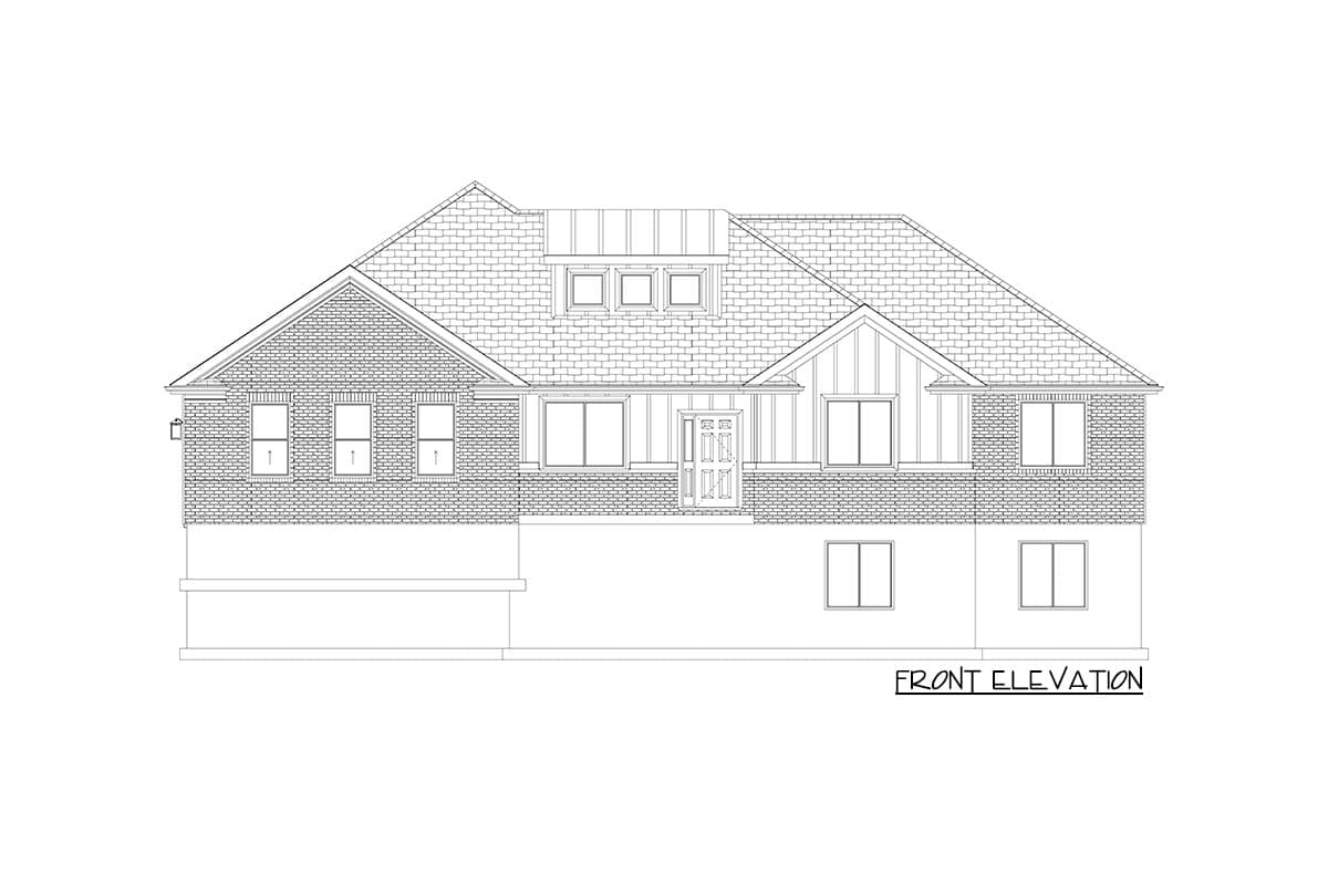 Plan 61429UT: New American Ranch Home Plan with Option to Finish Basement - 2404 Sq Ft - Image #29 - Country, Craftsman, New American, Ranch