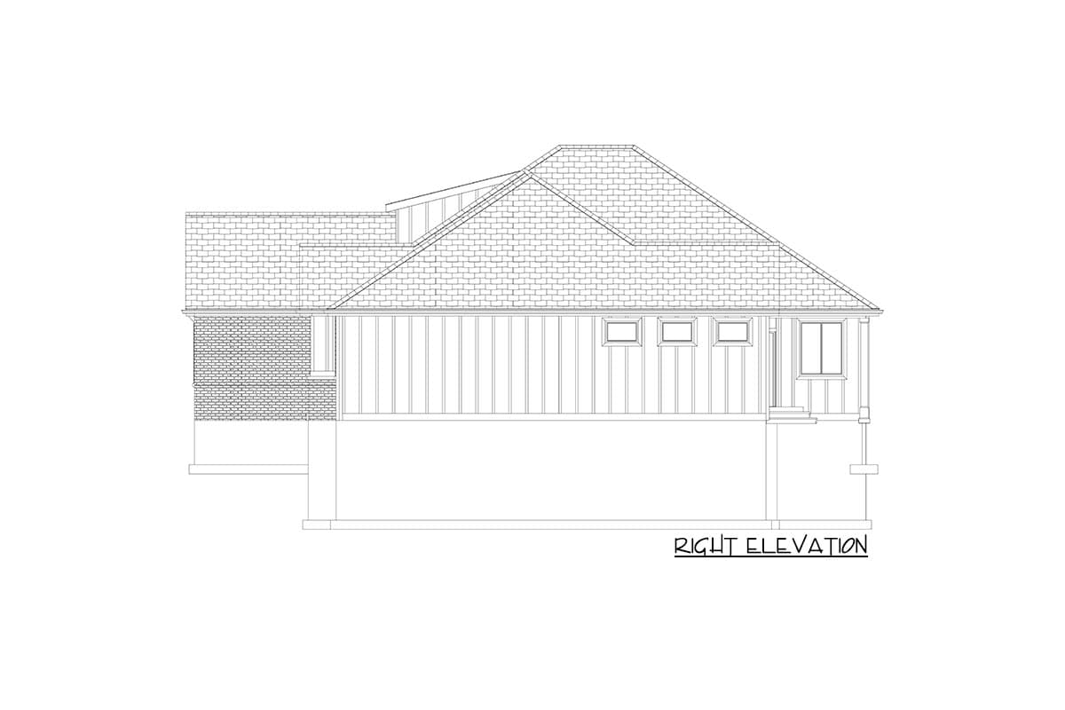 Plan 61429UT: New American Ranch Home Plan with Option to Finish Basement - 2404 Sq Ft - Image #32 - Country, Craftsman, New American, Ranch