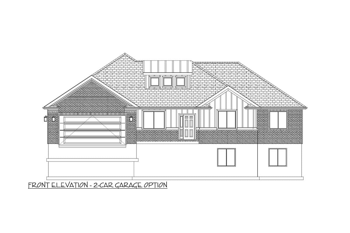 Plan 61429UT: New American Ranch Home Plan with Option to Finish Basement - 2404 Sq Ft - Image #33 - Country, Craftsman, New American, Ranch