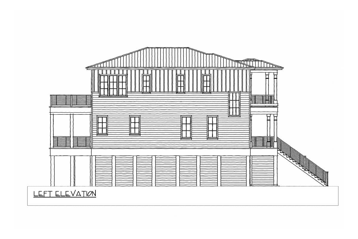 Plan 765048TWN: 4-Bed Coastal Contemporary with Elevator Under 3100 Square Feet - Image #21 - Beach, Coastal, Coastal Contemporary, Contemporary, Low Country, Southern