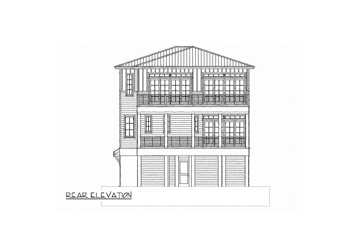 Plan 765048TWN: 4-Bed Coastal Contemporary with Elevator Under 3100 Square Feet - Image #22 - Beach, Coastal, Coastal Contemporary, Contemporary, Low Country, Southern