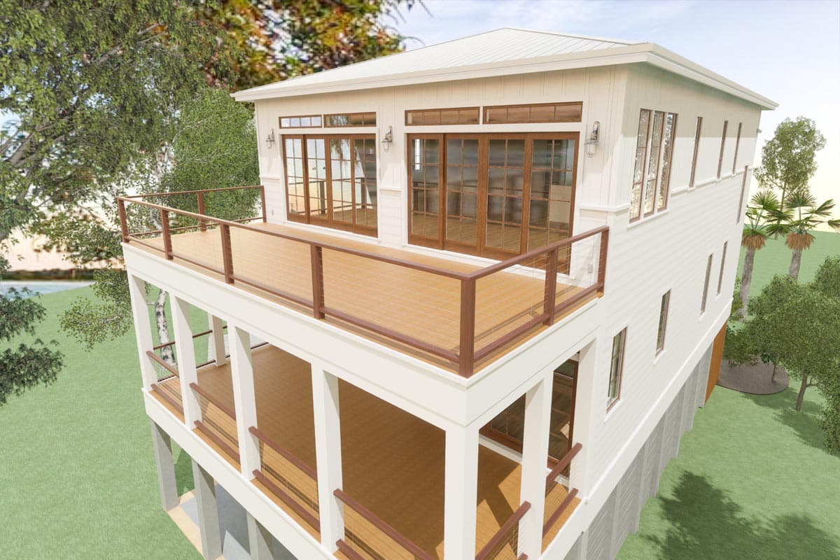 Plan 765048TWN: 4-Bed Coastal Contemporary with Elevator Under 3100 Square Feet - Image #5 - Beach, Coastal, Coastal Contemporary, Contemporary, Low Country, Southern
