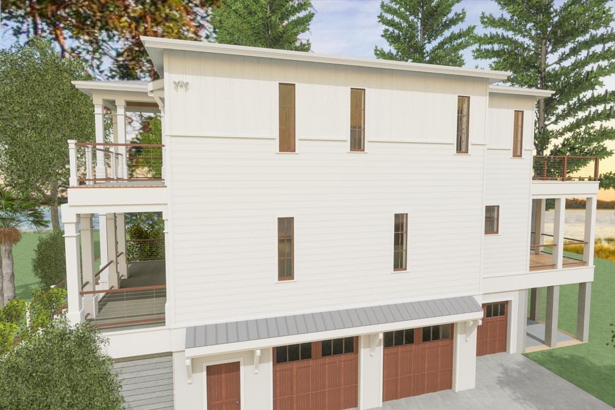 Plan 765048TWN: 4-Bed Coastal Contemporary with Elevator Under 3100 Square Feet - Image #6 - Beach, Coastal, Coastal Contemporary, Contemporary, Low Country, Southern
