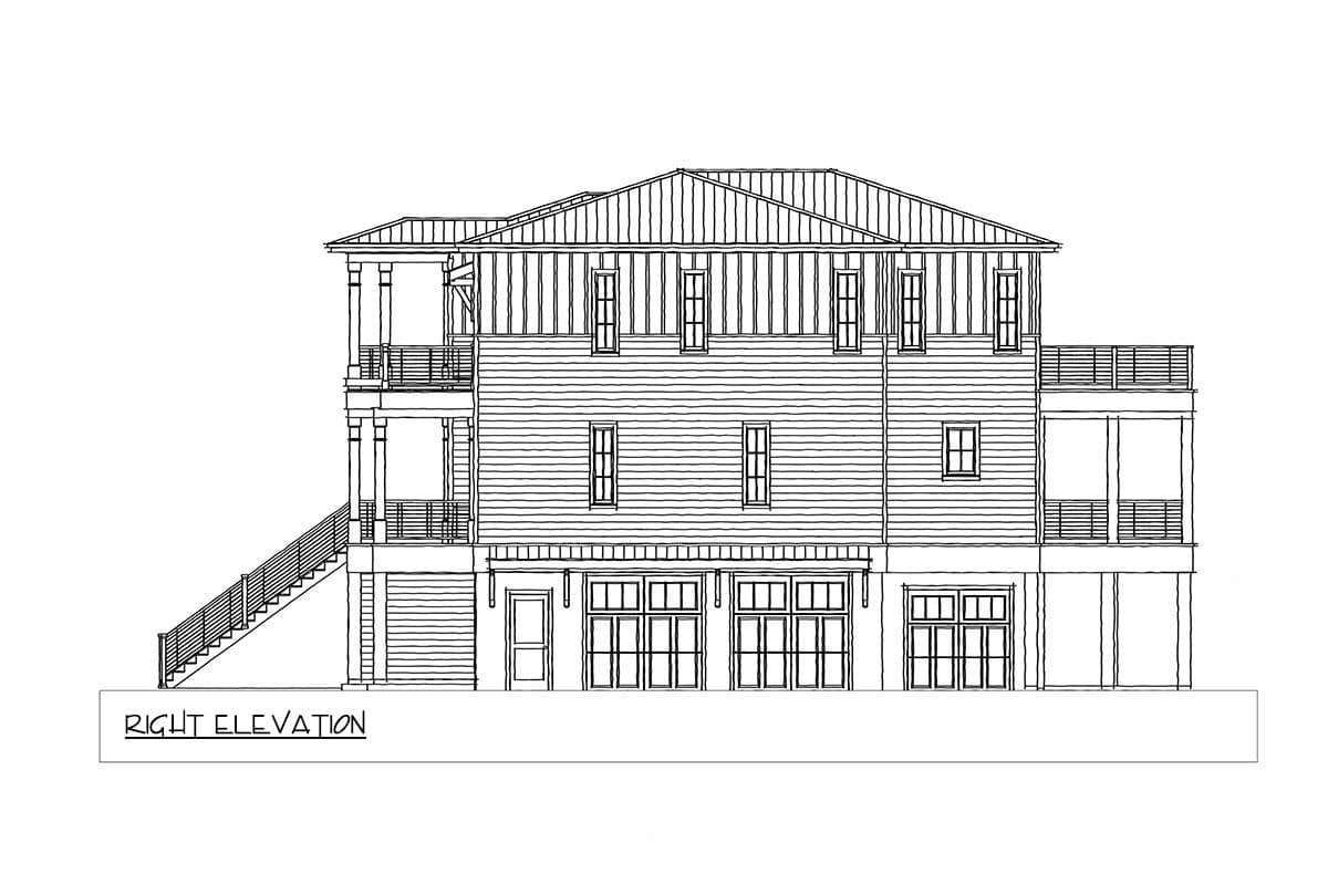 Plan 765048TWN: 4-Bed Coastal Contemporary with Elevator Under 3100 Square Feet - Image #23 - Beach, Coastal, Coastal Contemporary, Contemporary, Low Country, Southern