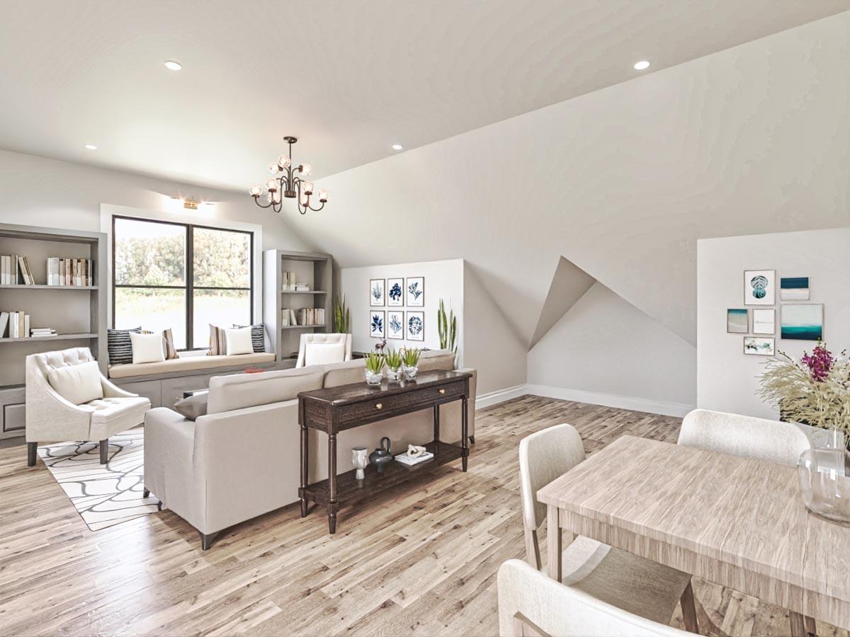 Plan 25803GE: 664 Square Foot 1-Bed Apartment Above 3-Car Garage - Image #10 - Carriage, Country, Craftsman, Mountain, New American, Rustic