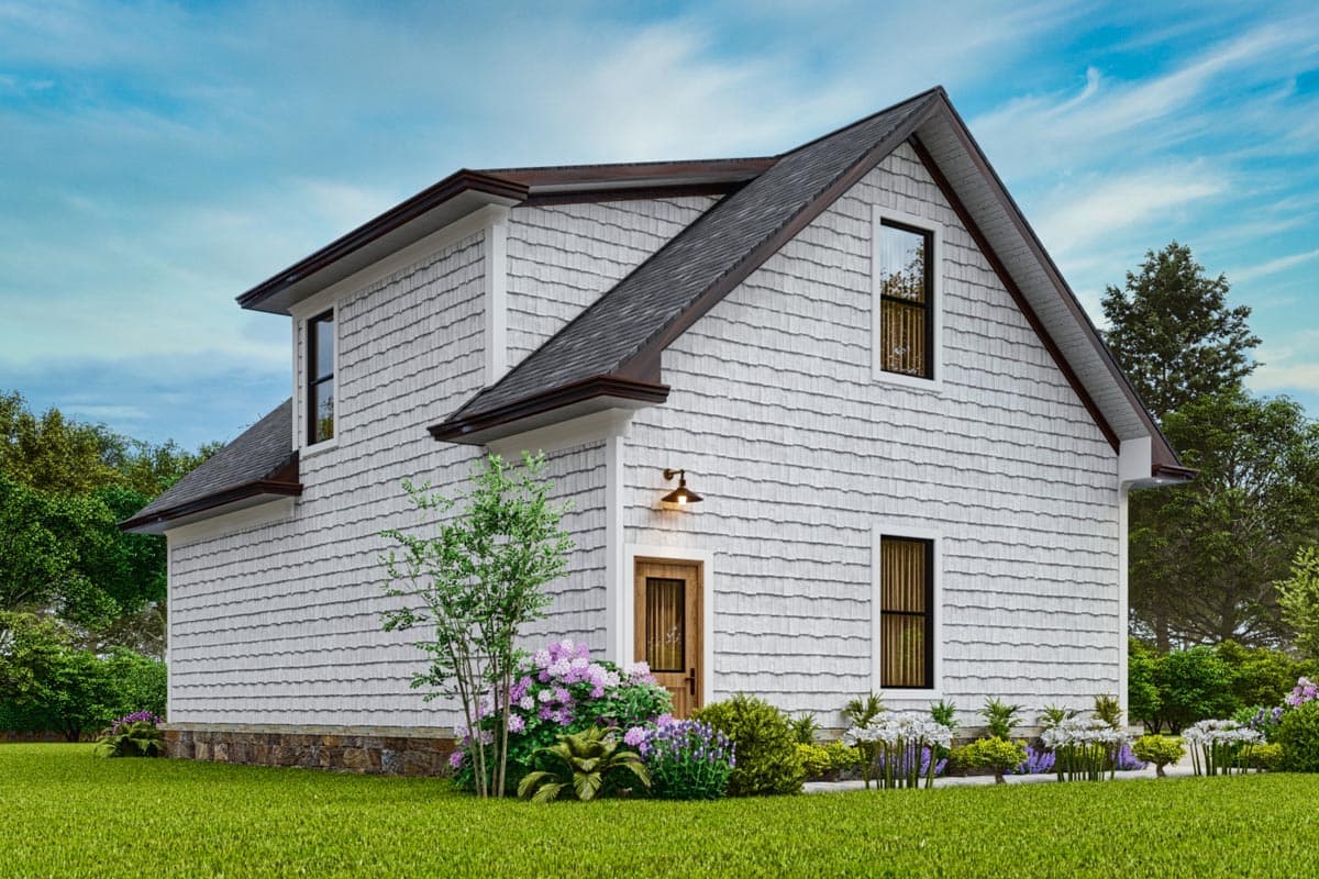 Plan 25804GE: Rustic 3-Car Detached Garage with Almost 500 Square Feet of Usable Space Upstairs - Image #8 - Craftsman, Modern Farmhouse, Rustic, Shingle, Traditional