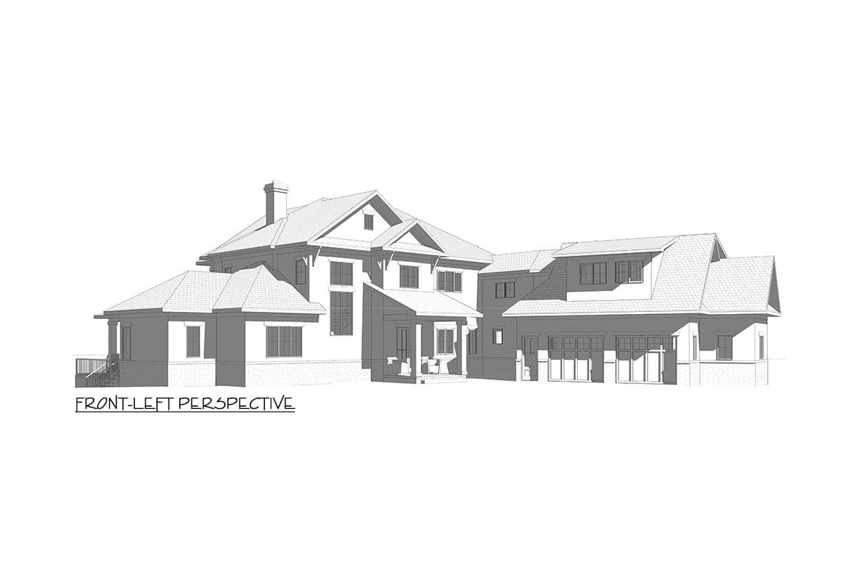 Plan 871031JEN: 4-Bed Lake House Plan with Elevator and Apartment Above Angled Garage - Image #16 - European, Transitional