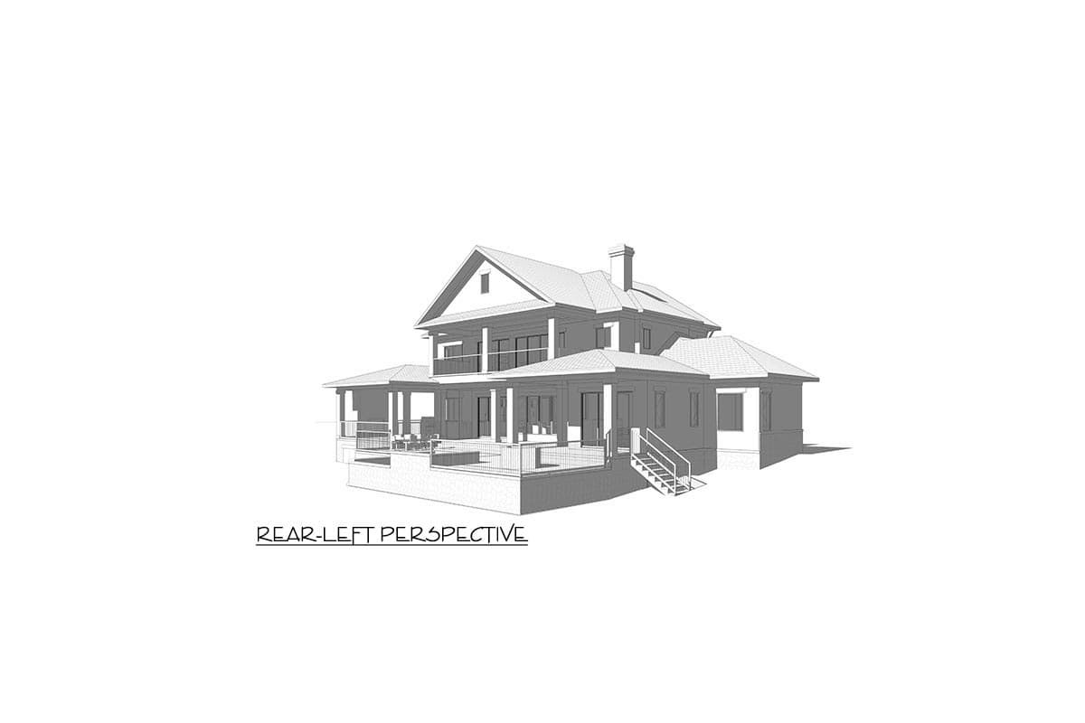 Plan 871031JEN: 4-Bed Lake House Plan with Elevator and Apartment Above Angled Garage - Image #17 - European, Transitional