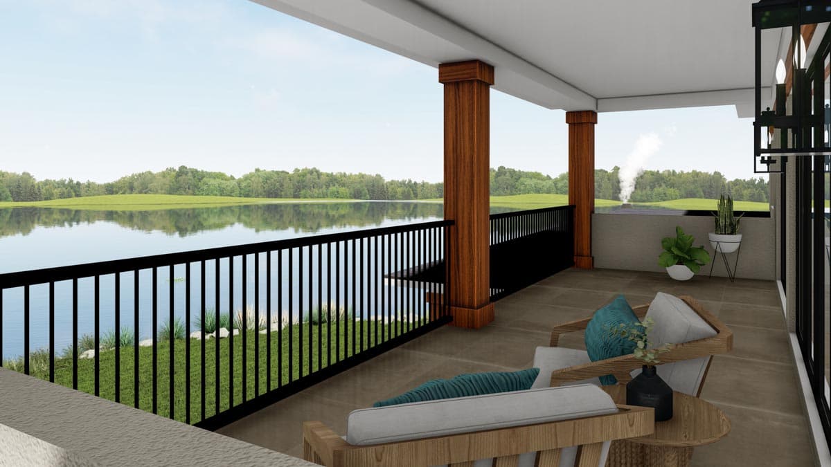 Plan 871031JEN: 4-Bed Lake House Plan with Elevator and Apartment Above Angled Garage - Image #13 - European, Transitional