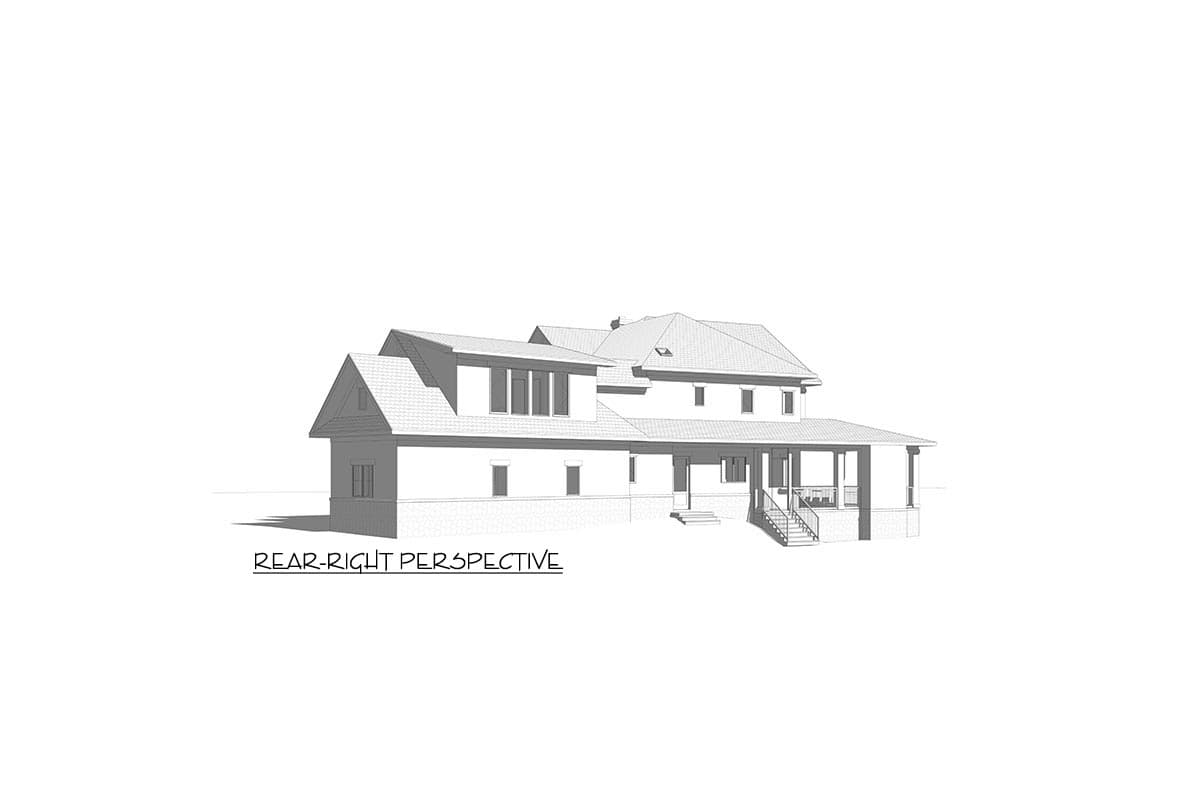 Plan 871031JEN: 4-Bed Lake House Plan with Elevator and Apartment Above Angled Garage - Image #19 - European, Transitional