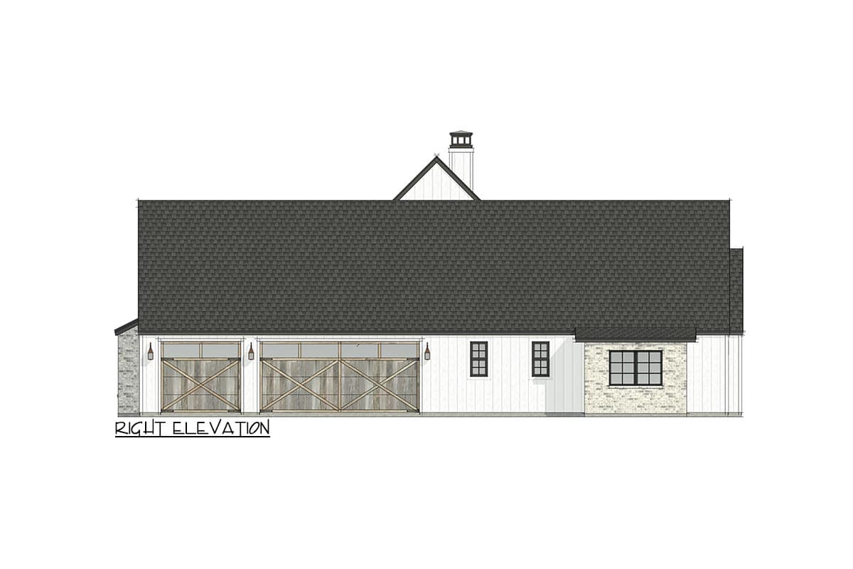 Plan 818048JSS: 4-Bed Transitional Farmhouse Plan Under 2900 Square Feet with Vaulted Great Room - Image #19 - Modern Farmhouse, New American, Ranch, Transitional