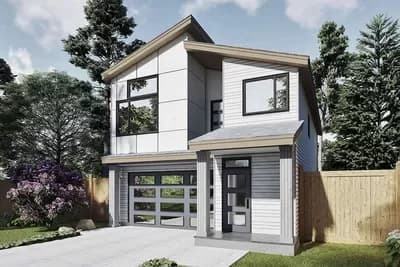 4-Bed 26-Foot-Wide Modern House Plan Under 1900 Square Feet