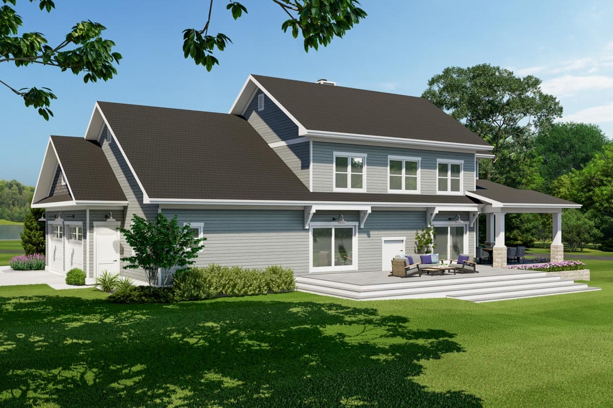 Plan 871032JEN: New American Country House Plan with Screened Porch and Main-level Master Bedroom - Image #7 - Country, Craftsman, New American, Traditional