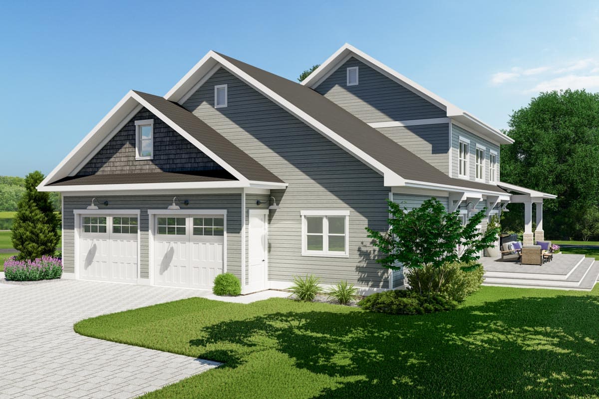 Plan 871032JEN: New American Country House Plan with Screened Porch and Main-level Master Bedroom - Image #8 - Country, Craftsman, New American, Traditional