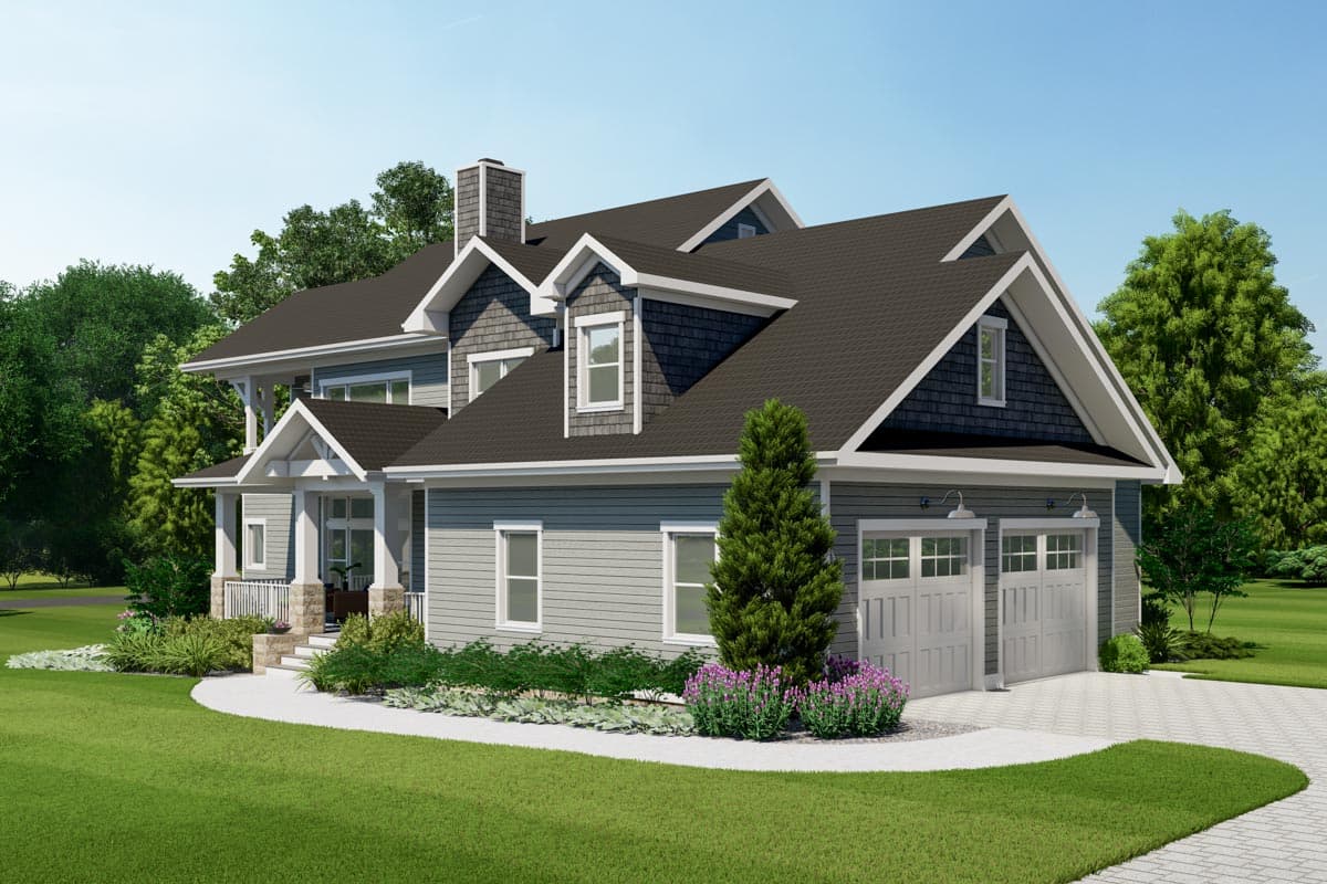 Plan 871032JEN: New American Country House Plan with Screened Porch and Main-level Master Bedroom - Image #9 - Country, Craftsman, New American, Traditional