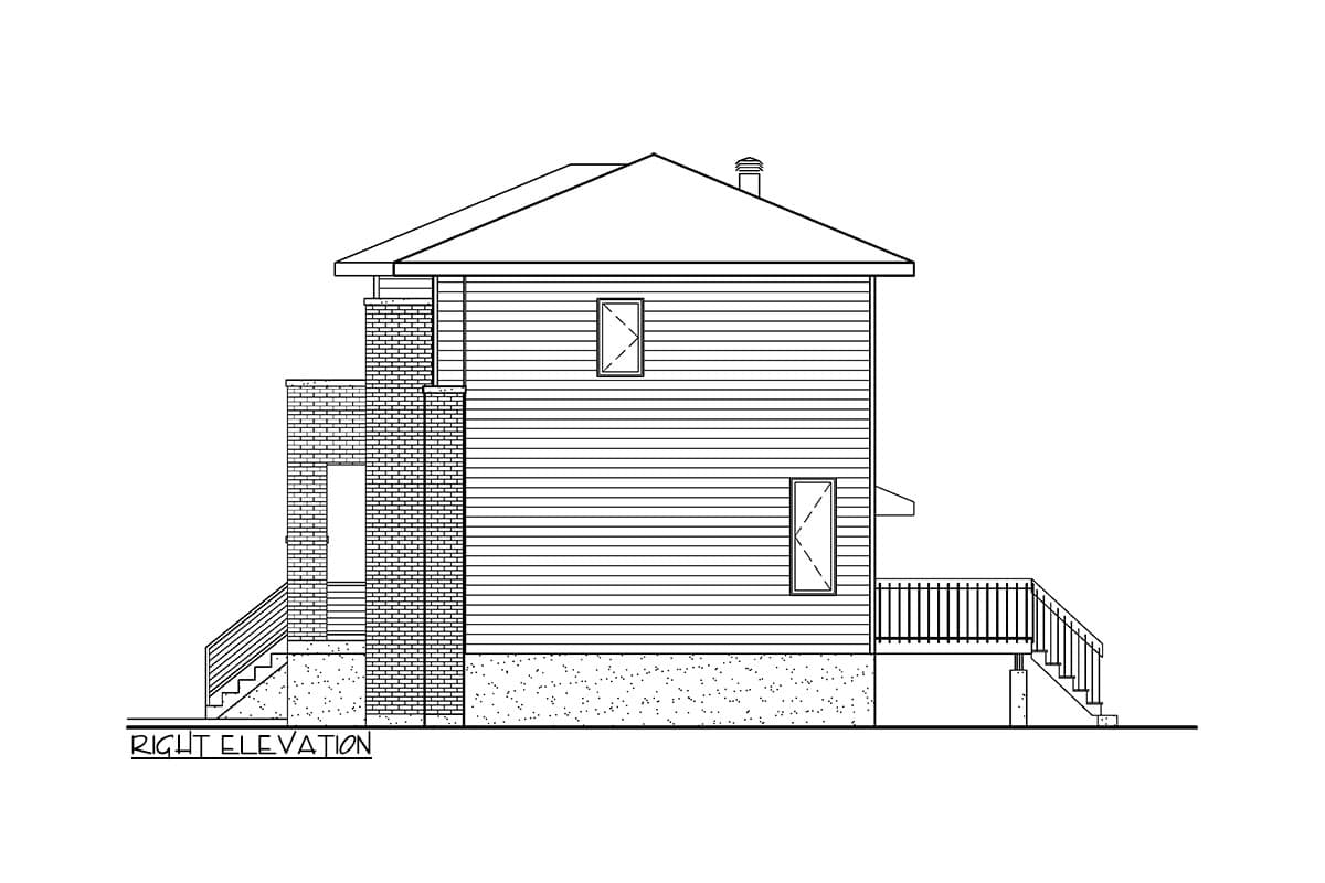 Plan 801047PM: 1508 Square Foot Contemporary 2 Story House Plan - Image #4 - Contemporary, Modern, Northwest