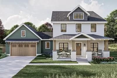 2200 Square Foot 3 Bed House Plan with Large Home Office