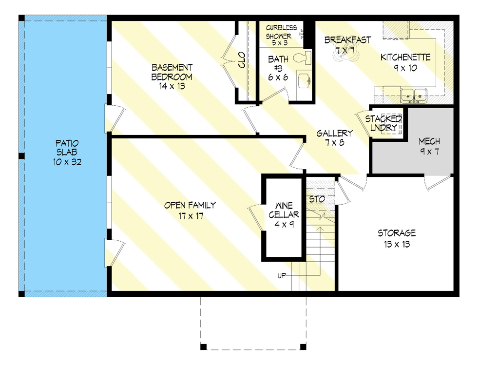 Plan 680111VR: 3-Bed Lake House with Vaulted Porch and Walkout Basement - 1833 Sq Ft - Floor Plan - Optionally Finished Lower Level - Contemporary, Country, Craftsman, Mountain