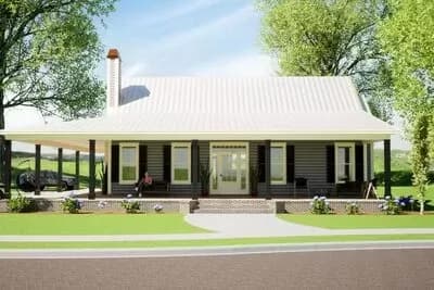1579 Square Foot Country House Plan with Wraparound Porch - Architectural Designs