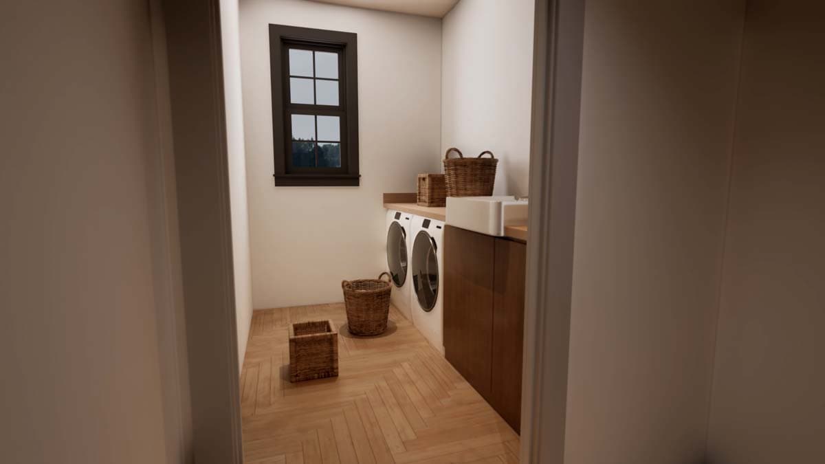 Plan 818050JSS: Transitional House Plan with Central Open Living Space - 2330 Sq Ft - Image #16 - Contemporary, Hill Country, Modern Farmhouse, Transitional