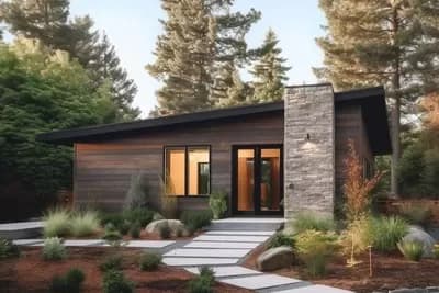 Sleek 938 Square Foot 2-Bed House Plan with Up-Sloping Ceiling