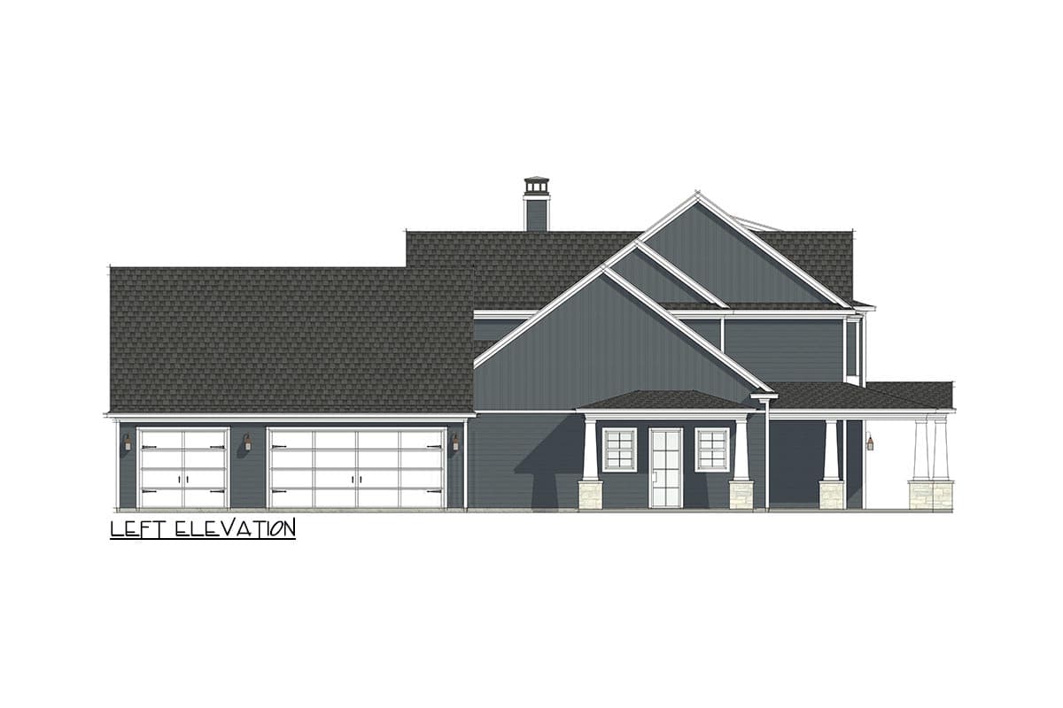 Plan 818051JSS: New American House Plan Under 4,000 Square Feet with Flex Room and Optional Game Room - Image #9 - Country, Craftsman, New American, Traditional