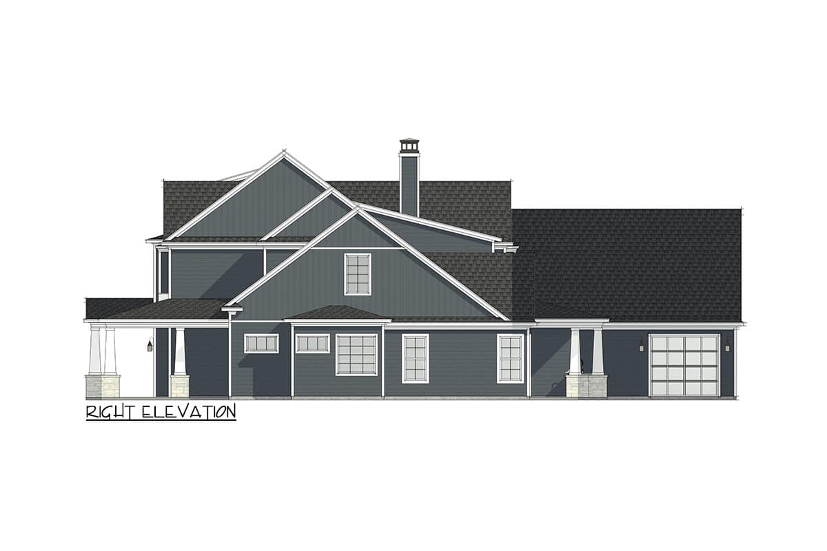 Plan 818051JSS: New American House Plan Under 4,000 Square Feet with Flex Room and Optional Game Room - Image #11 - Country, Craftsman, New American, Traditional