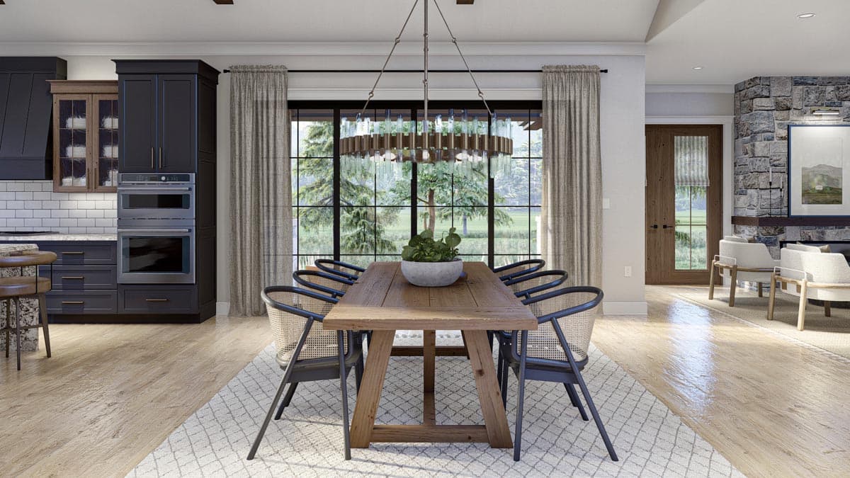 Plan 623224DJ: 4000 Square Foot Modern French Country House Plan with Beautiful Library - Image #5 - Contemporary, European, French Country, Mountain, New American, Rustic, Transitional