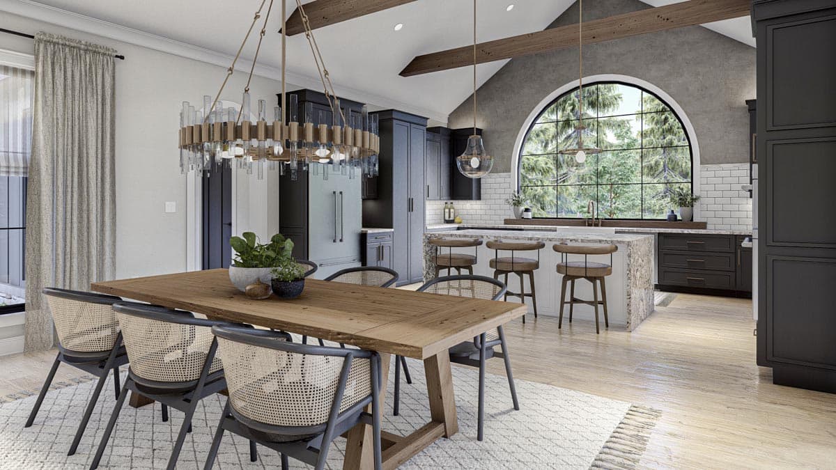 Plan 623224DJ: 4000 Square Foot Modern French Country House Plan with Beautiful Library - Image #6 - Contemporary, European, French Country, Mountain, New American, Rustic, Transitional