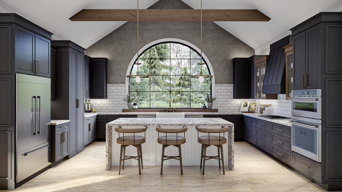 Plan 623224DJ: 4000 Square Foot Modern French Country House Plan with Beautiful Library - Image #9 - Contemporary, European, French Country, Mountain, New American, Rustic, Transitional