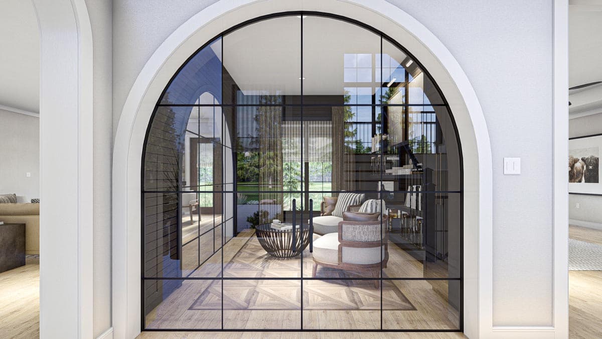 Plan 623224DJ: 4000 Square Foot Modern French Country House Plan with Beautiful Library - Image #11 - Contemporary, European, French Country, Mountain, New American, Rustic, Transitional