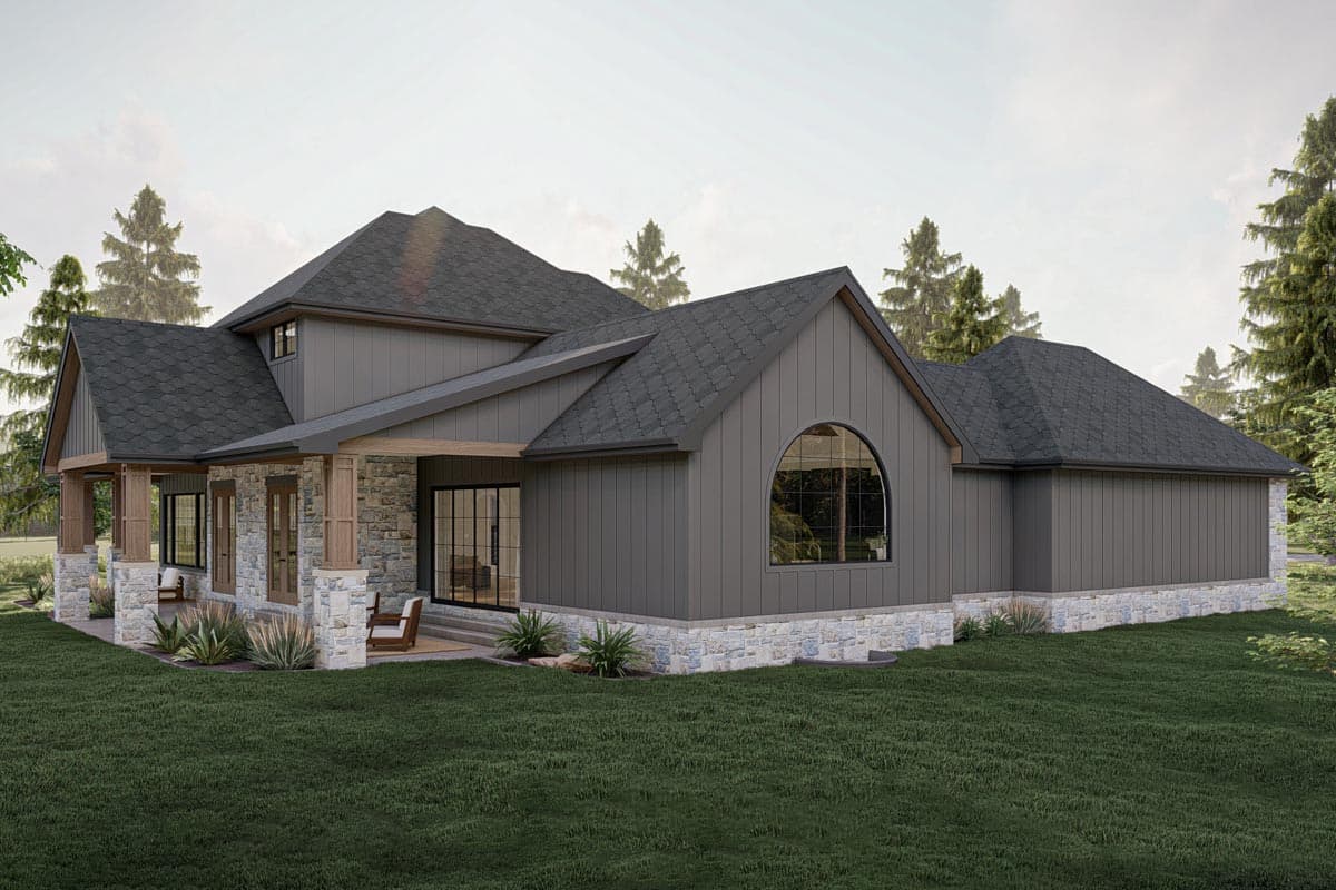 Plan 623224DJ: 4000 Square Foot Modern French Country House Plan with Beautiful Library - Image #17 - Contemporary, European, French Country, Mountain, New American, Rustic, Transitional