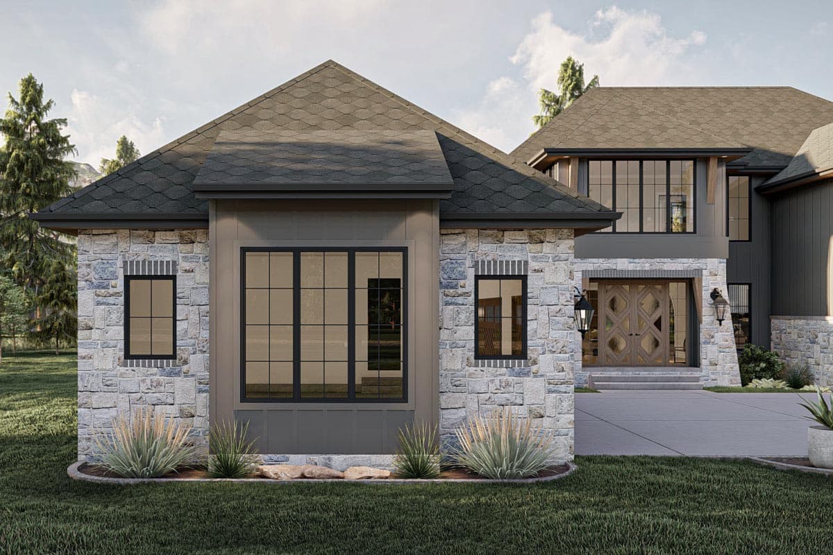 Plan 623224DJ: 4000 Square Foot Modern French Country House Plan with Beautiful Library - Image #21 - Contemporary, European, French Country, Mountain, New American, Rustic, Transitional