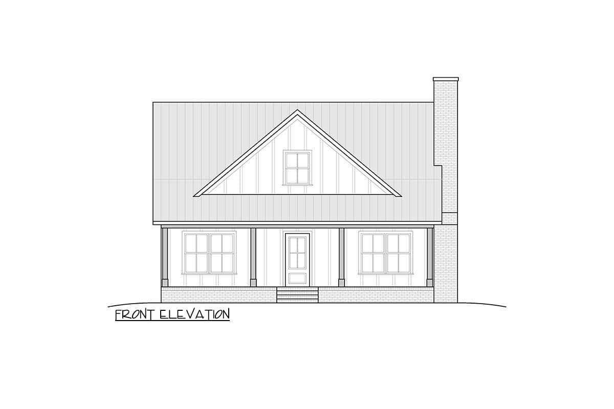 Plan 810015RBT: 1800 Square Foot Country Cottage with 8-Foot-Deep Front Porch - Image #8 - Cabin, Cottage, Country, Rustic, Traditional