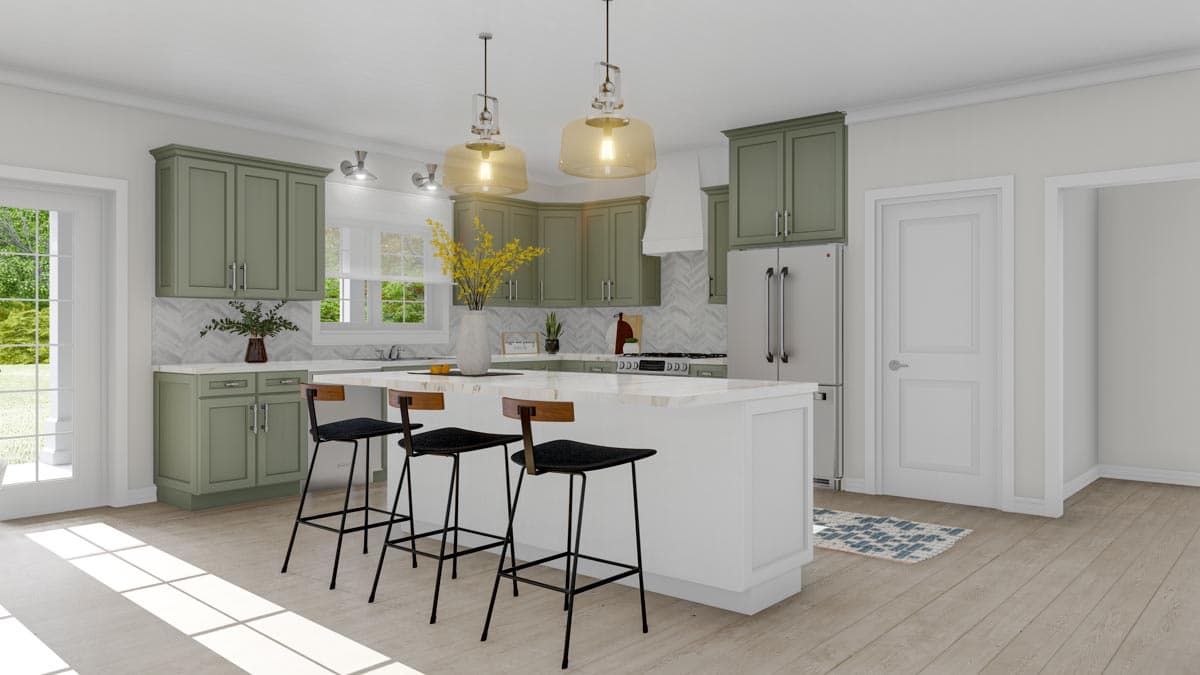 Plan 810017RBT: One-Story Country Farmhouse House Plan with Wrap-Around Porch - Image #8 - Country, Farmhouse, Ranch, Rustic