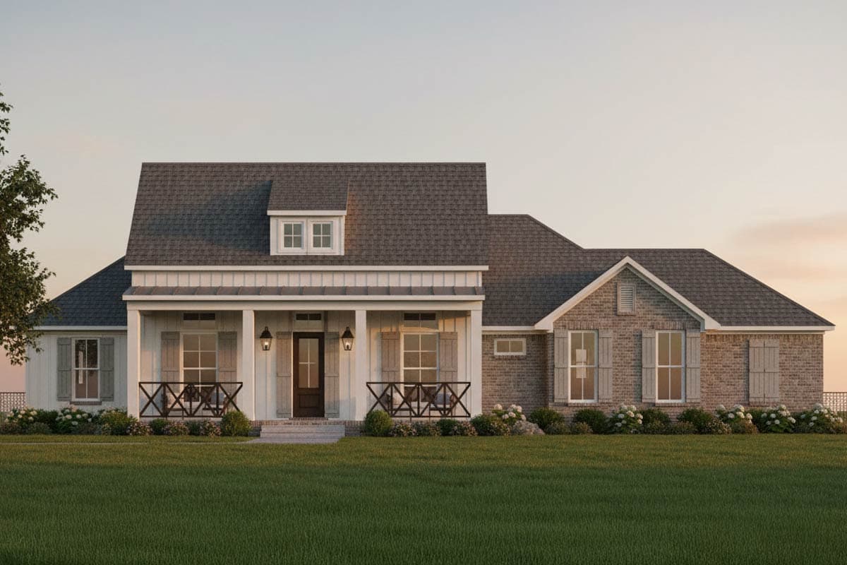 Plan 125002LEW: 2259 Square Foot Acadian-Style Farmhouse Plan with Outdoor Kitchen - Image #13 - Acadian, Country, Farmhouse, Modern Farmhouse, New American, Southern, Southern Traditional, Traditional