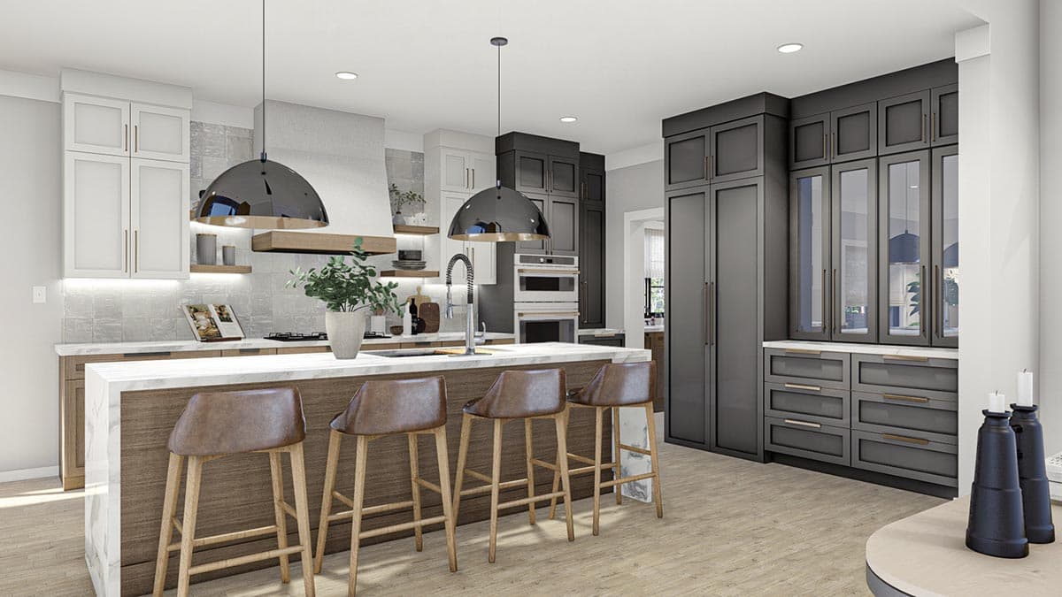 Plan 623225DJ: 4-Bed Modern Prairie-Style House Plan Just Under 3,000 Square Feet - Image #8 - Contemporary, Mid Century Modern, Modern, Prairie, Ranch