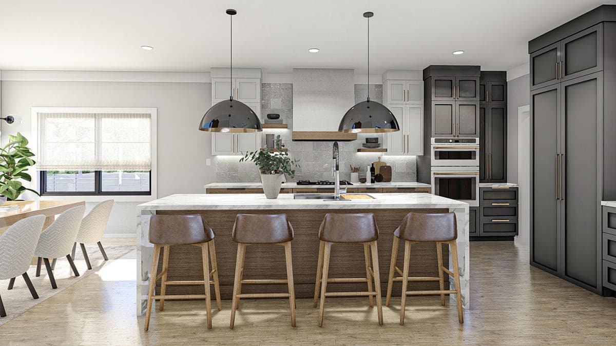 Plan 623225DJ: 4-Bed Modern Prairie-Style House Plan Just Under 3,000 Square Feet - Image #9 - Contemporary, Mid Century Modern, Modern, Prairie, Ranch