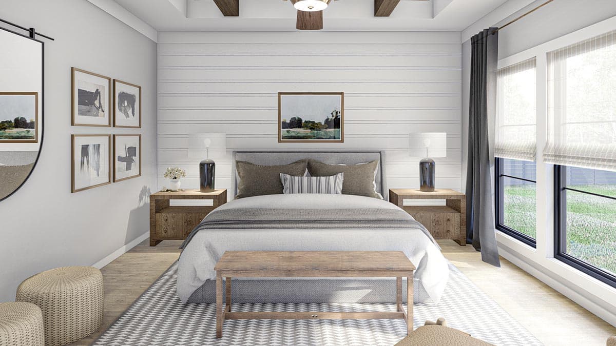 Plan 623225DJ: 4-Bed Modern Prairie-Style House Plan Just Under 3,000 Square Feet - Image #15 - Contemporary, Mid Century Modern, Modern, Prairie, Ranch