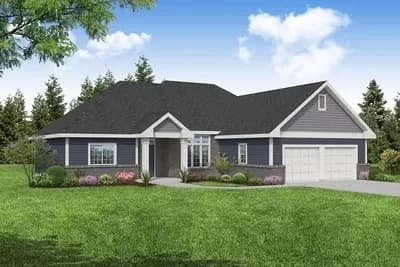 Air and Open 2040 Square Foot 3-Bed House Plan 