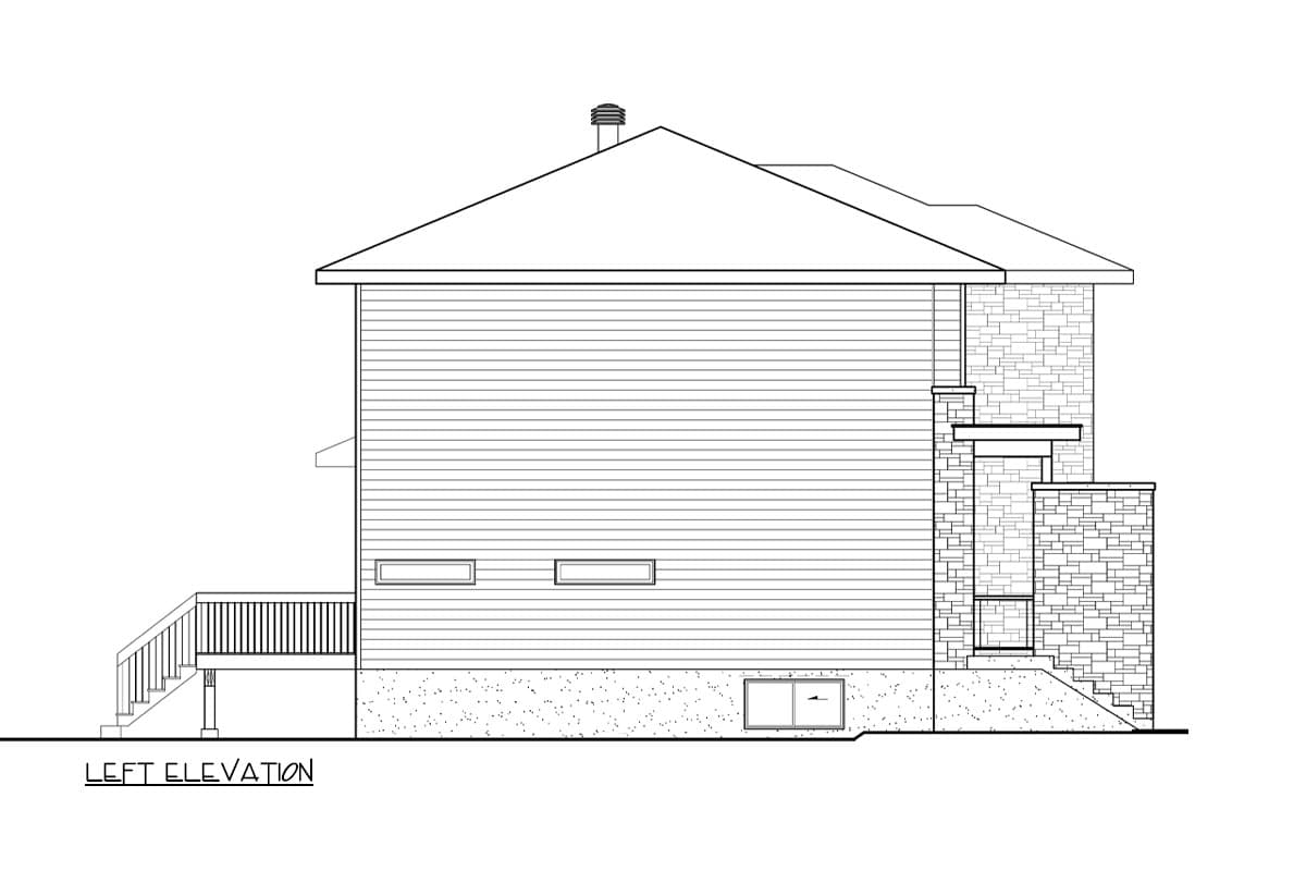 Plan 801059PM: Urban-Looking 2-Story House Plan with 4 Bedrooms - 2209 Sq Ft - Image #4 - Contemporary, Northwest