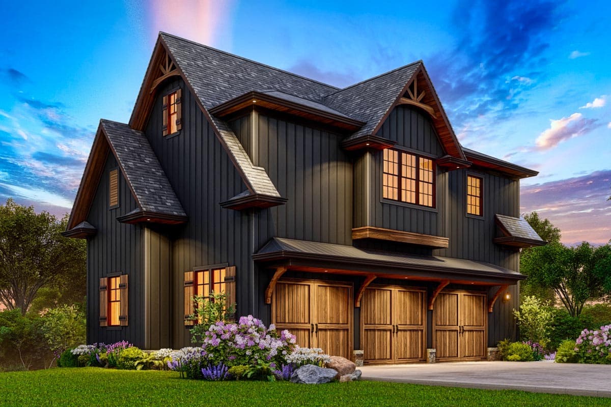 Plan 25805GE: 942 Square Foot Craftsman Garage Apartment - Image #8 - Country, Craftsman, New American, Rustic