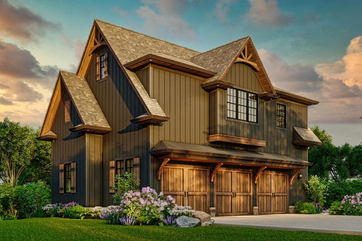 Plan 25805GE: 942 Square Foot Craftsman Garage Apartment - Image #7 - Country, Craftsman, New American, Rustic